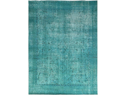 Overdyed 8'1" x 10'11" Vintage Hand knotted Wool Rug - Sku: O086932