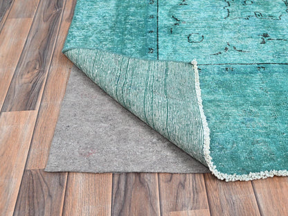 Overdyed 8'1" x 10'11" Vintage Hand knotted Wool Rug - Sku: O086932