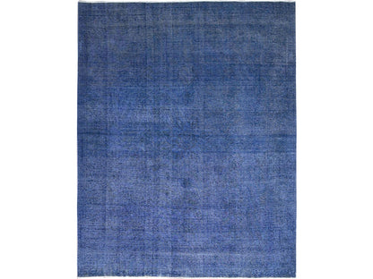 Overdyed 9'11" x 12'7" Vintage Hand knotted Wool Rug - Sku: O086933