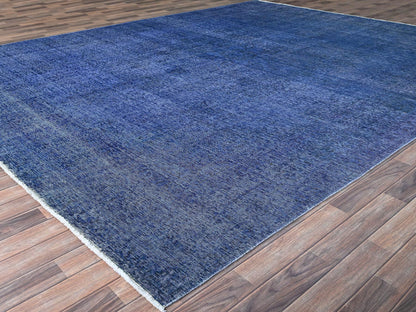 Overdyed 9'11" x 12'7" Vintage Hand knotted Wool Rug - Sku: O086933