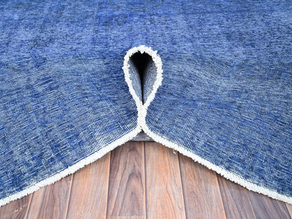 Overdyed 9'11" x 12'7" Vintage Hand knotted Wool Rug - Sku: O086933