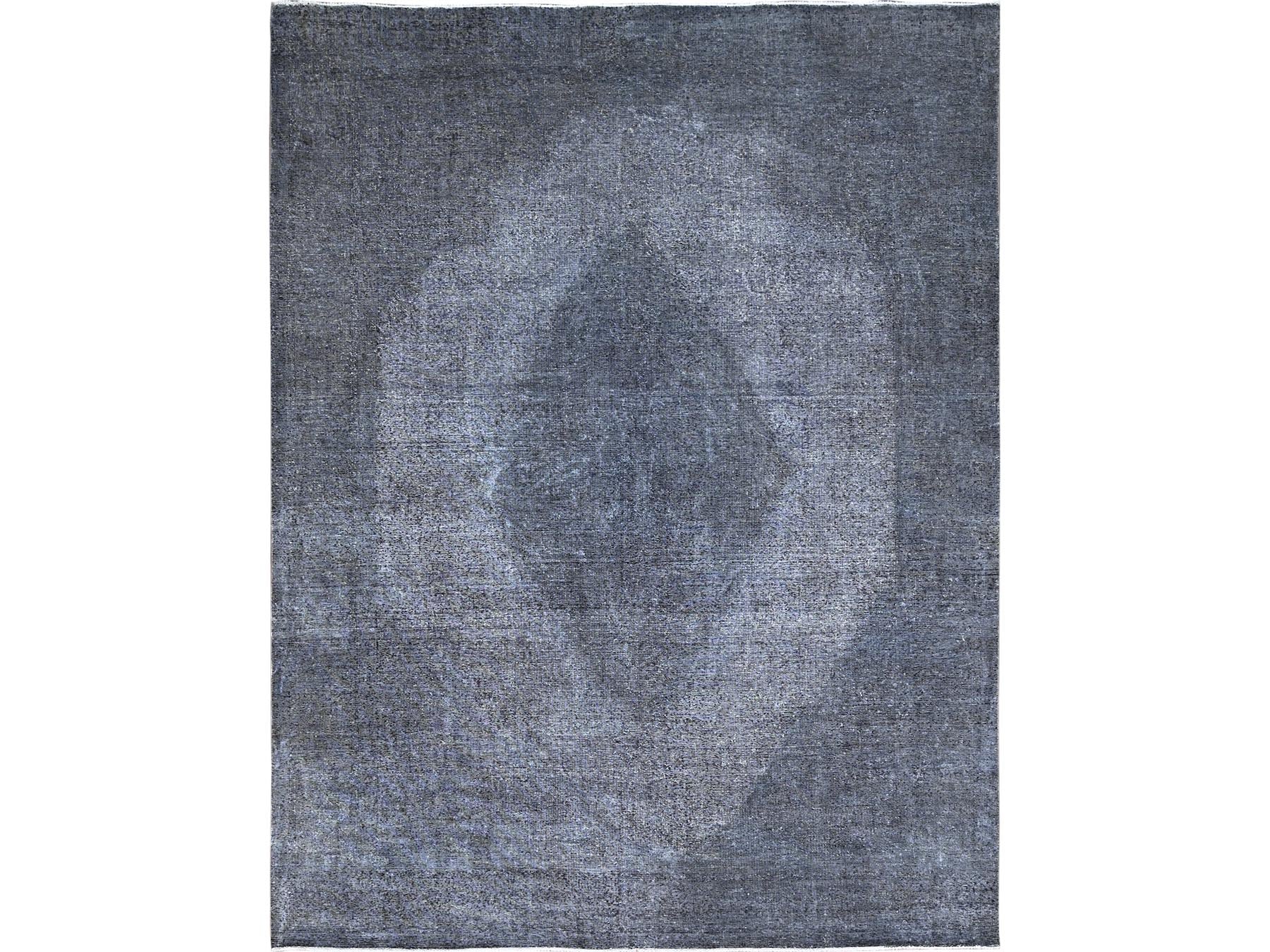 Gray 9'9" x 12'7" Vintage Hand knotted Wool Rug - Sku: O086935