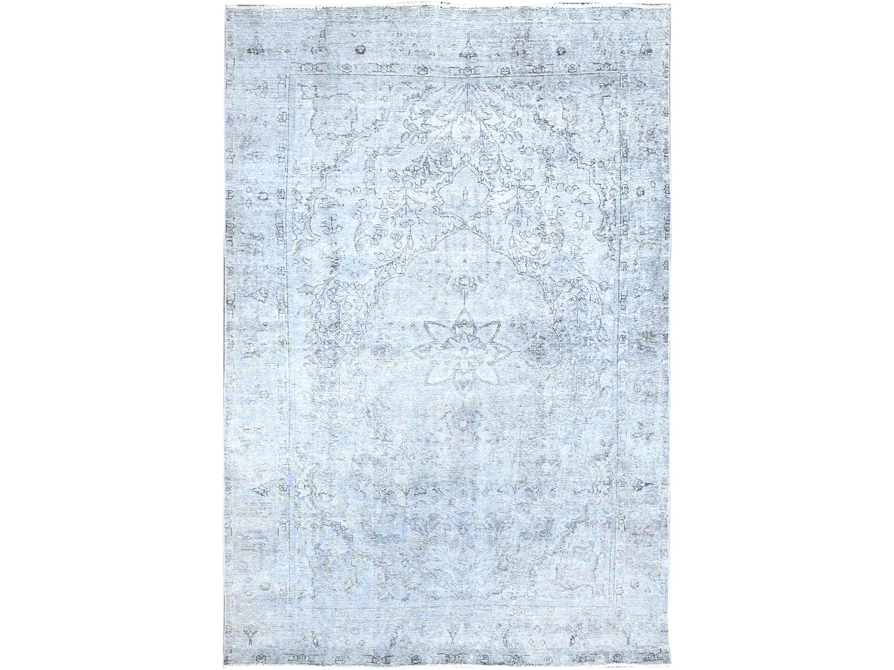 Gray 5'11" x 8'10" Vintage Hand knotted Wool Rug - Sku: O086937
