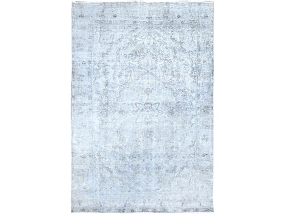 Grey 5'11" x 8'10" Vintage Hand knotted Wool Rug - Sku: O086937