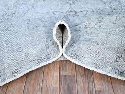 Grey 5'11" x 8'10" Vintage Hand knotted Wool Rug - Sku: O086937