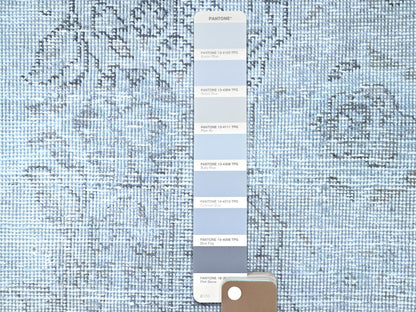 Grey 5'11" x 8'10" Vintage Hand knotted Wool Rug - Sku: O086937