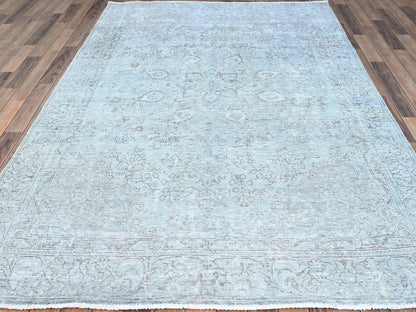 Tabriz Vintage hand-knotted wool rug in Blue, 6'0" x 8'9", SKU O086938