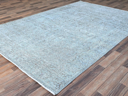 Tabriz Vintage hand-knotted wool rug in Blue, 6'0" x 8'9", SKU O086938