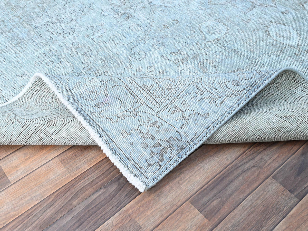 Tabriz Vintage hand-knotted wool rug in Blue, 6'0" x 8'9", SKU O086938