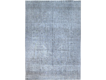 Grey 8'10" x 12'4" Vintage Hand knotted Wool Rug - Sku: O086940