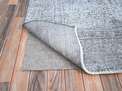 Grey 8'10" x 12'4" Vintage Hand knotted Wool Rug - Sku: O086940