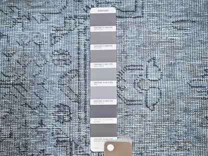 Grey 8'10" x 12'4" Vintage Hand knotted Wool Rug - Sku: O086940