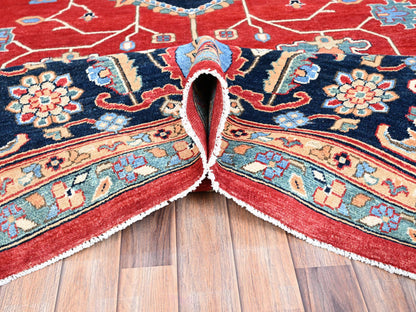 Red 12'0" x 17'2" Traditional Hand knotted Wool Rug - Sku: O086959