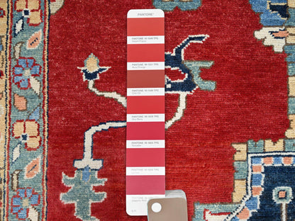 Red 12'0" x 17'2" Traditional Hand knotted Wool Rug - Sku: O086959