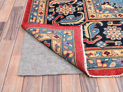 Red 12'1" x 15'9" Traditional Hand knotted Wool Rug - Sku: O086960