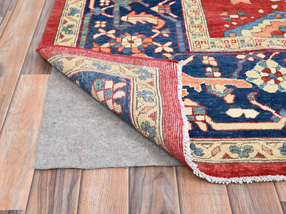 Red 9'10" x 13'1" Traditional Hand knotted Wool Rug - Sku: O086962