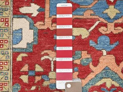 Red 9'10" x 13'1" Traditional Hand knotted Wool Rug - Sku: O086962