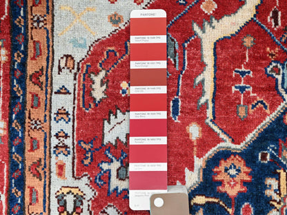 Grey 4'0" x 5'10" Traditional Hand knotted Wool Rug - Sku: O086967