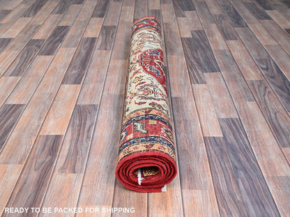 Grey 4'0" x 5'10" Traditional Hand knotted Wool Rug - Sku: O086967
