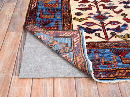 Ivory 5'11" x 7'8" Tribal Hand knotted Wool Rug - Sku: O086983