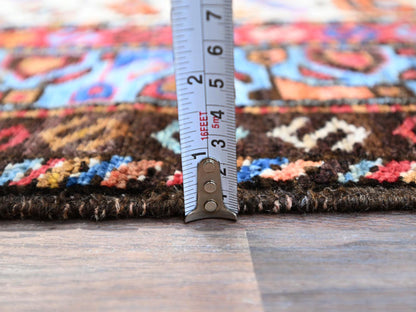 Ivory 3'8" x 5'4" Tribal Hand knotted Wool Rug - Sku: O086988