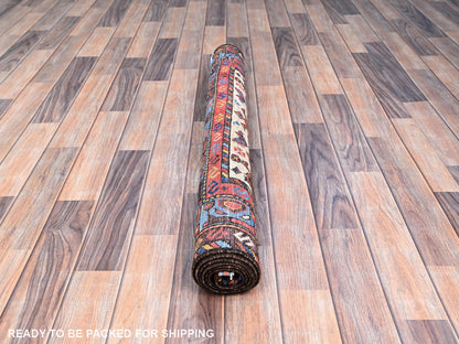 Ivory 3'7" x 5'3" Tribal Hand knotted Wool Rug - Sku: O086990