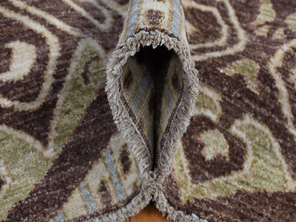 Brown 8'1" x 10'0" Tribal Hand knotted Wool Rug - Sku: O087007