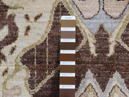 Brown 8'1" x 10'0" Tribal Hand knotted Wool Rug - Sku: O087007