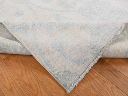 Ivory 8'0" x 10'1" Oushak And Peshawar Hand knotted Wool Rug - Sku: O087009
