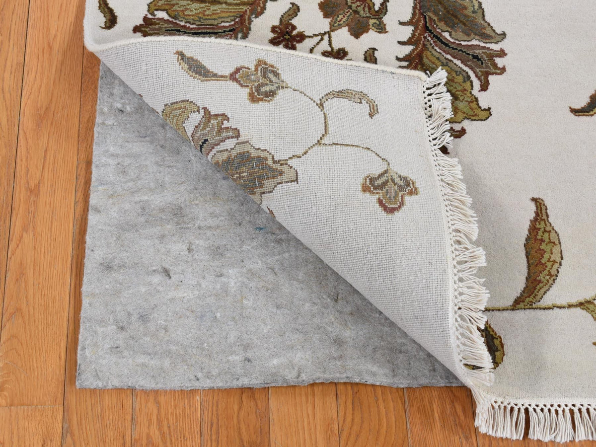 Rajasthan Rajasthan hand-knotted wool/silk rug in Gray, 6' x 9'2" — SKU O087017 (view 4)