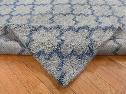 Modern / Contemporary hand-knotted wool rug in Gray, 8'1" x 9'9" — SKU O087025 (view 5)