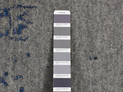 Heriz Modern / Contemporary hand-knotted wool/silk rug in Gray, 7'10" x 10' — SKU O087028 (view 7)