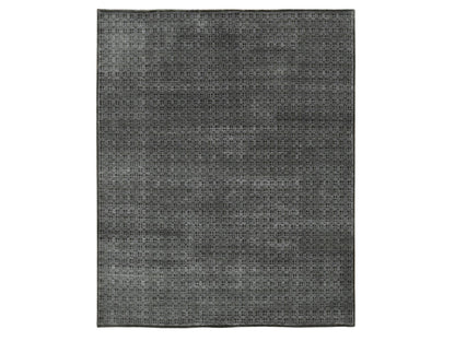 Brown 8'1" x 9'9" Modern / Contemporary Hand knotted Wool/Silk Rug - Sku: O087030
