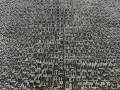 Brown 8'1" x 9'9" Modern / Contemporary Hand knotted Wool/Silk Rug - Sku: O087030