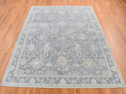 Oushak Oushak hand-knotted wool/silk rug in Gray, 8'1" x 10' — SKU O087037 (view 2)