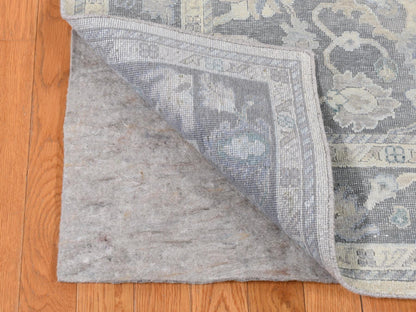 Oushak Oushak hand-knotted wool/silk rug in Gray, 8'1" x 10' — SKU O087037 (view 4)