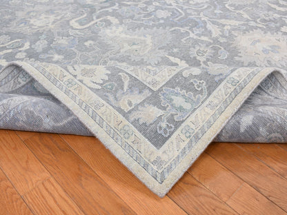 Oushak Oushak hand-knotted wool/silk rug in Gray, 8'1" x 10' — SKU O087037 (view 5)