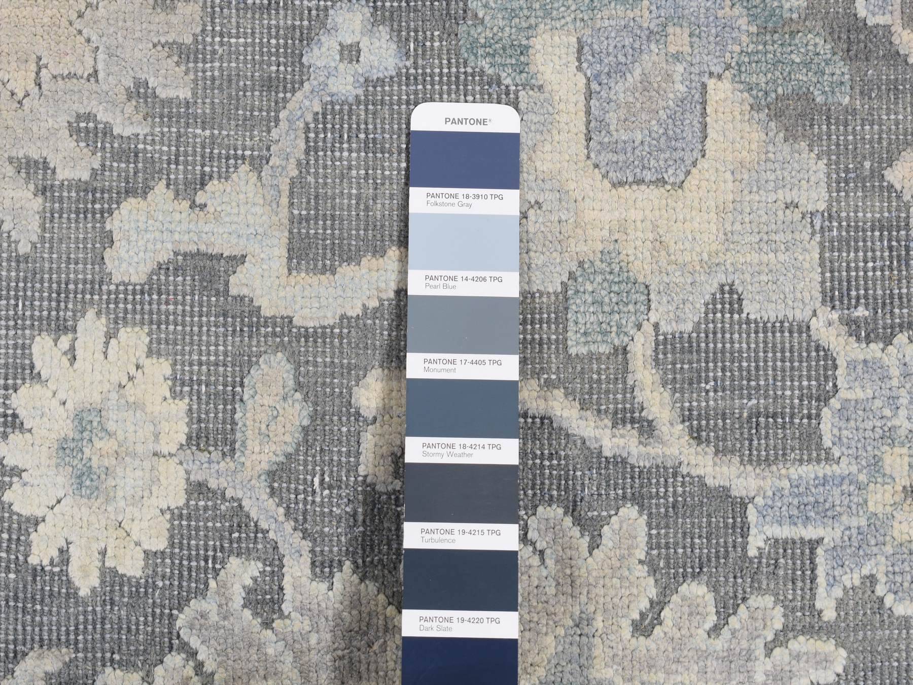 Oushak Oushak hand-knotted wool/silk rug in Gray, 8'1" x 10' — SKU O087037 (view 7)