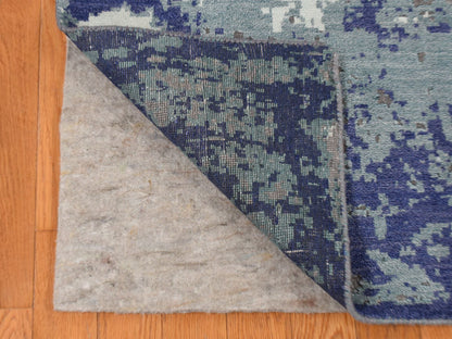 Modern / Contemporary hand-knotted wool/silk rug in Purple, 7'10" x 10' — SKU O087045 (view 4)