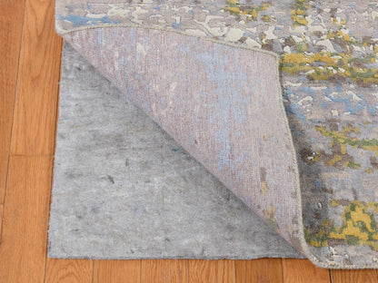 Ivory 8'1" x 10'1" Modern and Contemporary Hand knotted Wool/Silk Rug - Sku: O087047