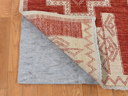 Peshawar Oushak hand-knotted wool rug in Red, 8'1" x 10' — SKU O087048 (view 4)
