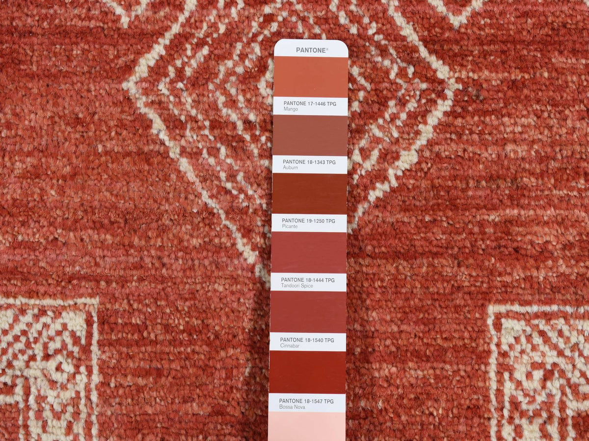 Peshawar Oushak hand-knotted wool rug in Red, 8'1" x 10' — SKU O087048 (view 7)