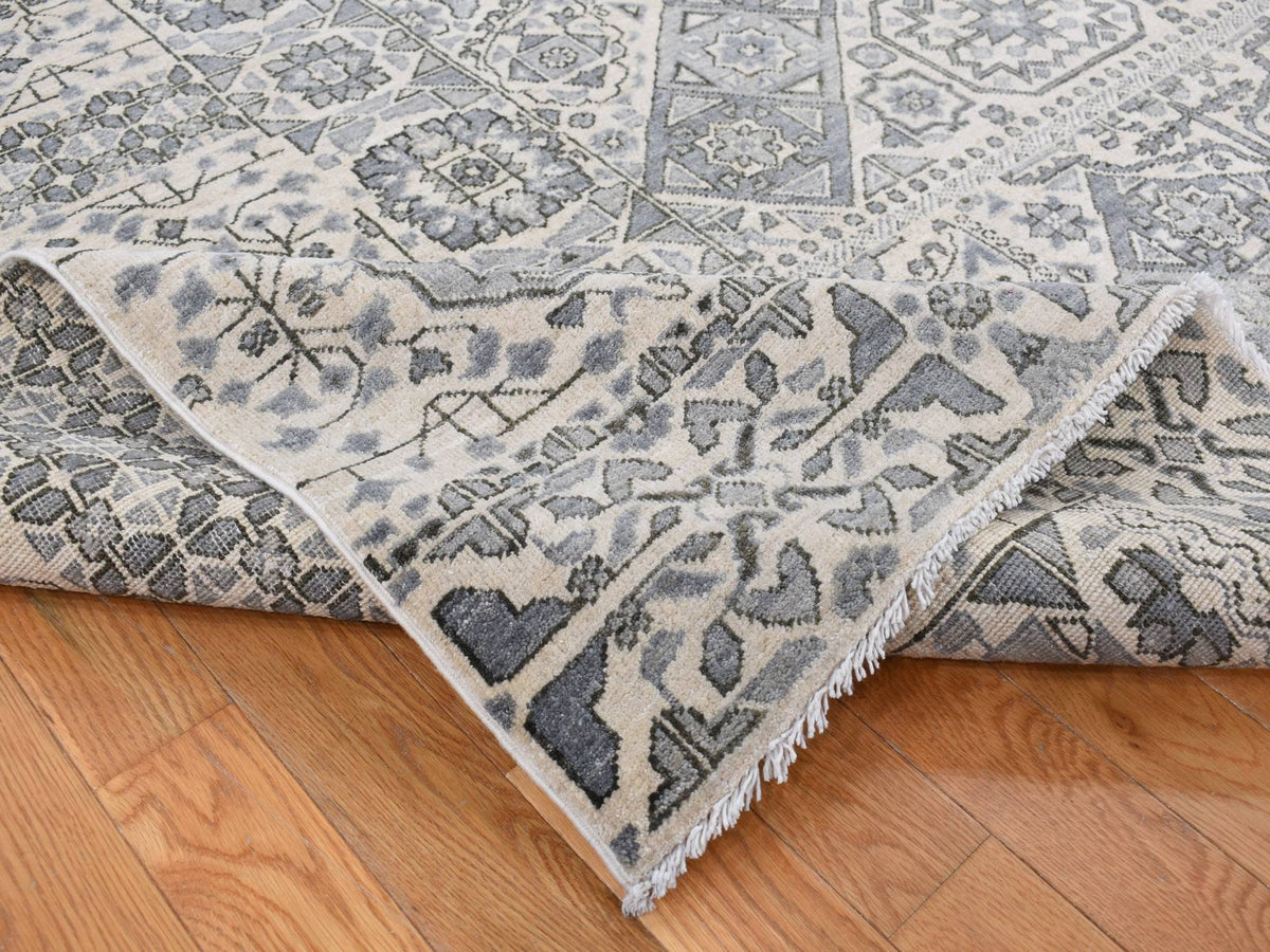 Mamluk Mamluk hand-knotted wool rug in Gray, 8'2" x 10'5" — SKU O087059 (view 5)