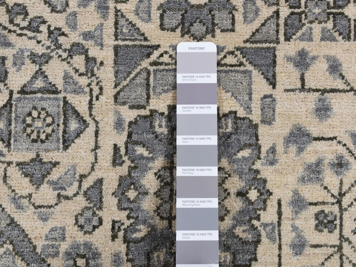Mamluk Mamluk hand-knotted wool rug in Gray, 8'2" x 10'5" — SKU O087059 (view 7)