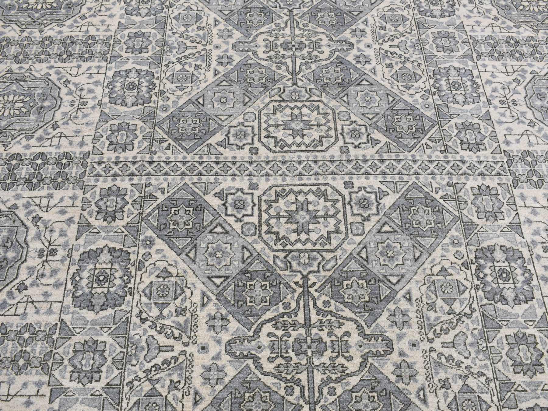 Mamluk Mamluk hand-knotted wool rug in Gray, 8'2" x 10'5" — SKU O087059 (view 8)