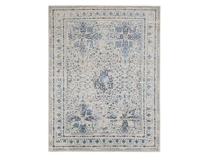 Ivory 9'0" x 12'1" Transitional Hand knotted Wool Rug - Sku: O087062