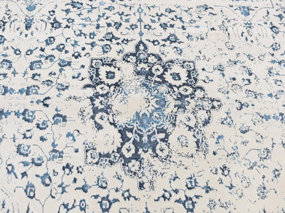 Ivory 9'0" x 12'1" Transitional Hand knotted Wool Rug - Sku: O087062