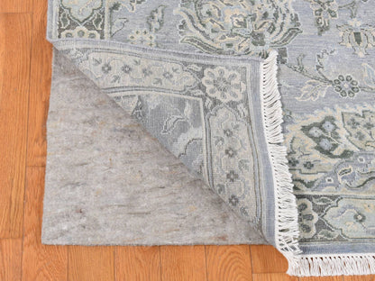 Oushak Oushak hand-knotted wool/silk rug in Gray, 9' x 12' — SKU O087065 (view 4)