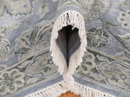 Grey 9'0" x 12'0" Oushak And Peshawar Hand knotted Wool/Silk Rug - Sku: O087065