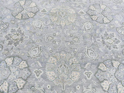 Oushak Oushak hand-knotted wool/silk rug in Gray, 9' x 12' — SKU O087065 (view 8)
